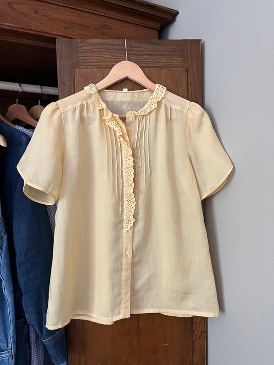 Chemise vintage jaune (S/M)