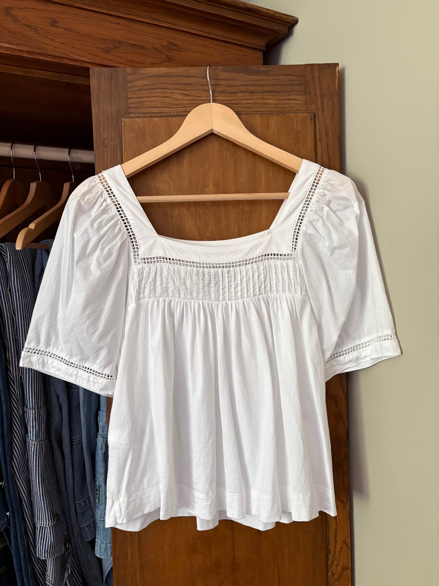 Haut blanc col carré Banana Republic (Xsmall)