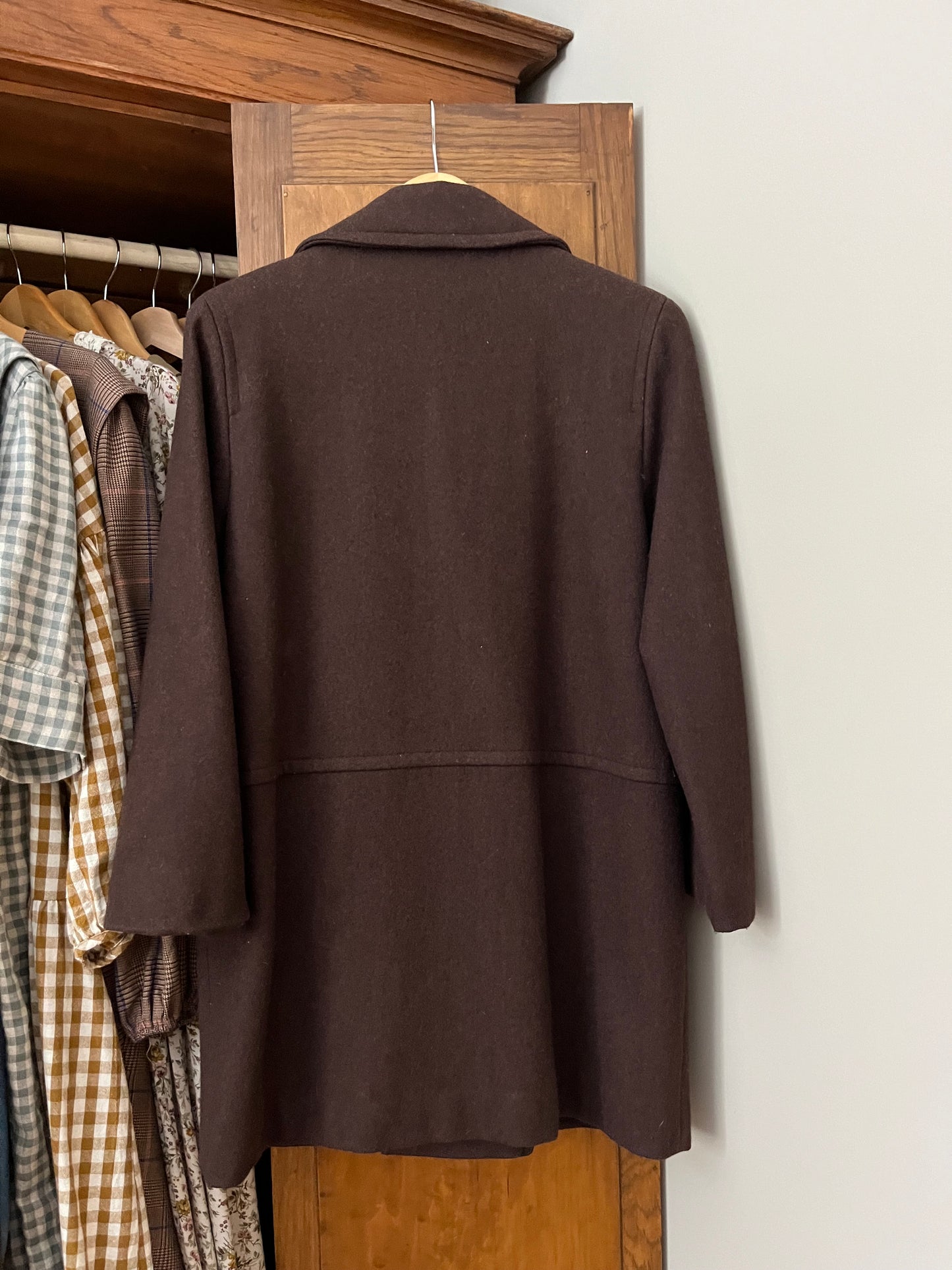 Manteau brun en laine (S/M)