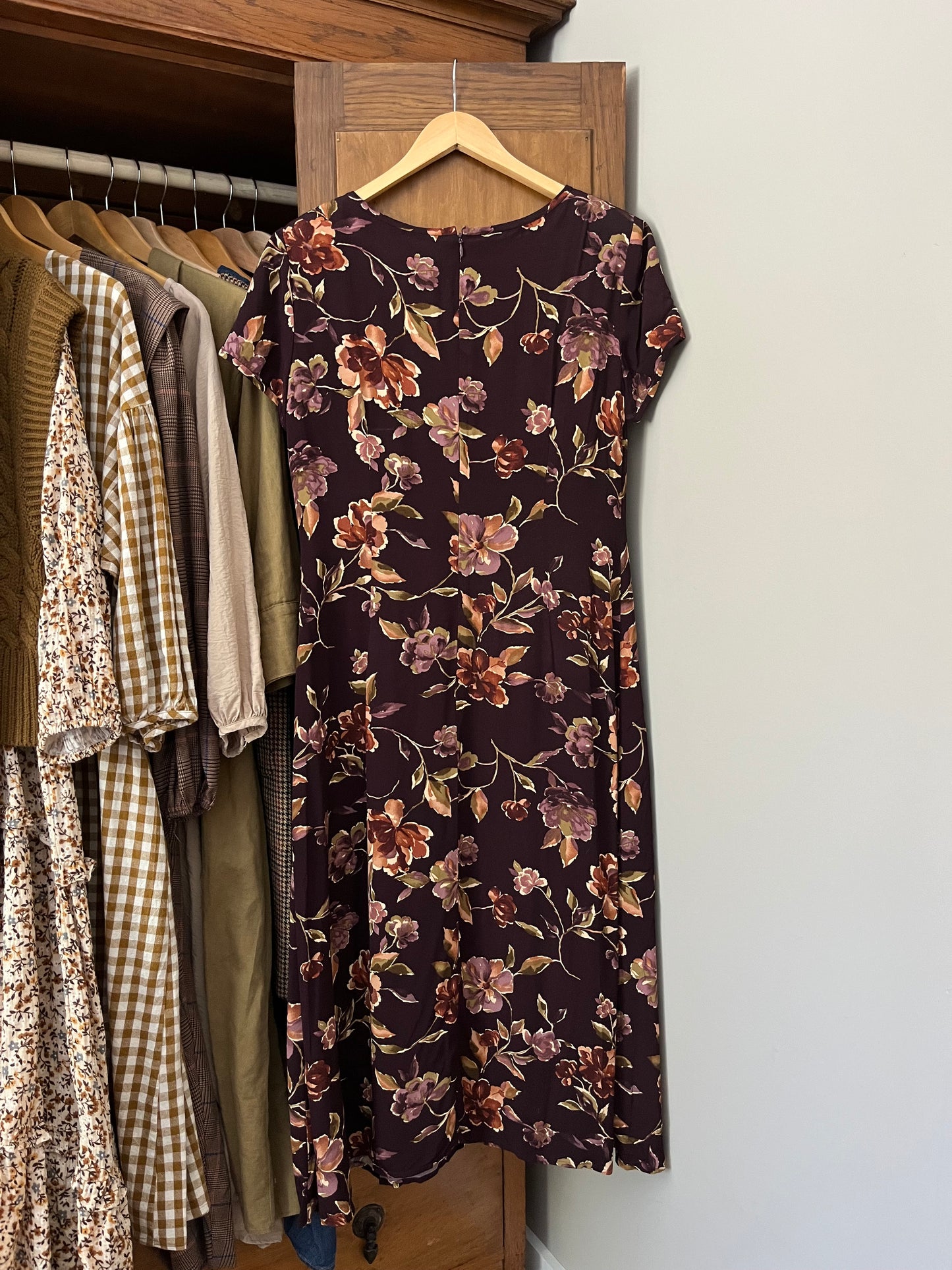 Robe midi fleurie vintage (S/M)