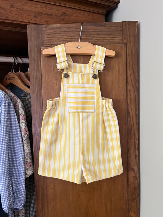 Salopette short lignée vintage (12 mois)