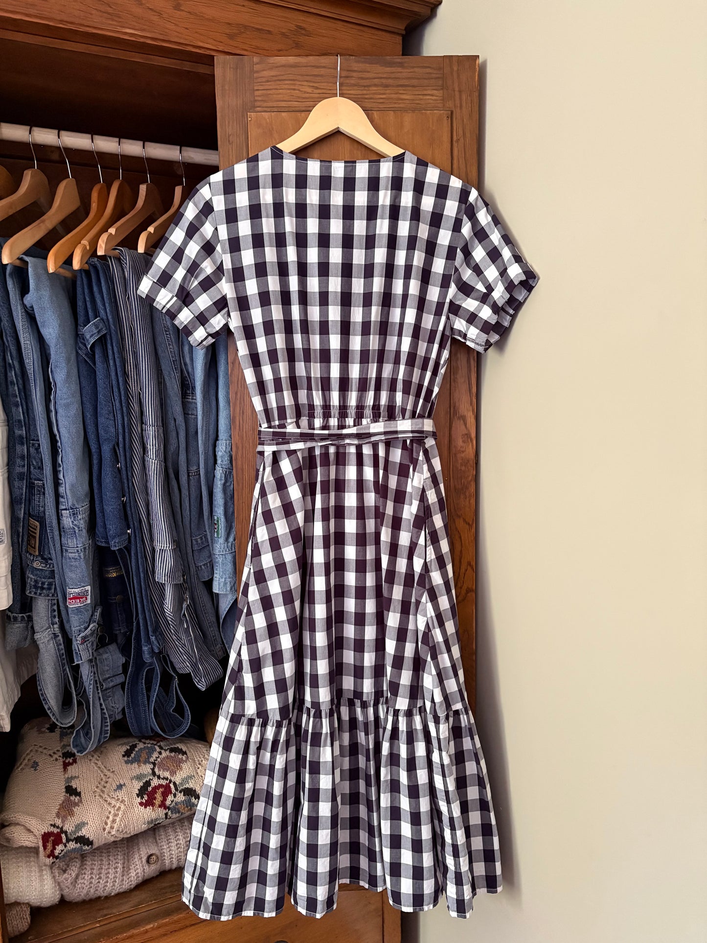 Robe cache cœur vichy bleu GAP (Small)