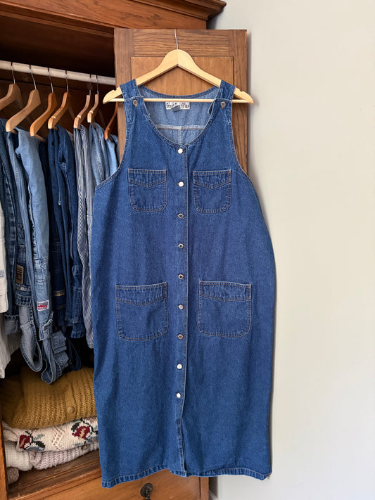 Robe salopette vintage en denim (Xxlarge)