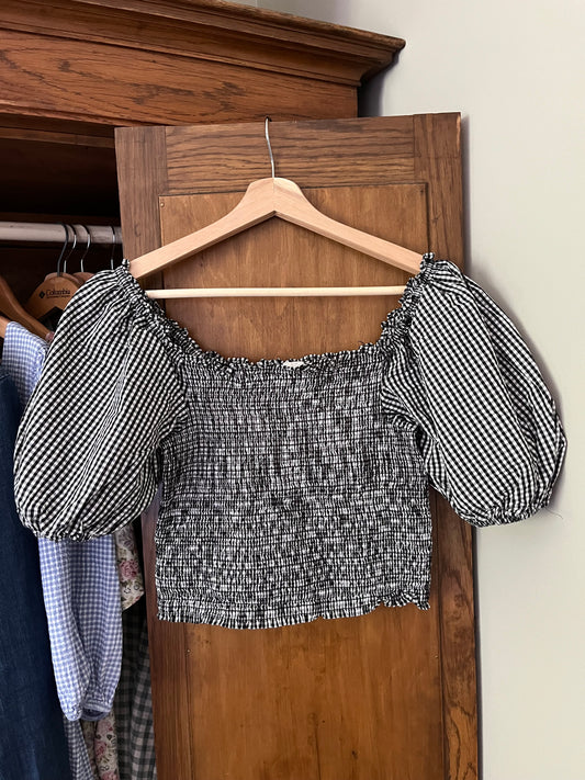 Haut vichy noir et blanc (Small)