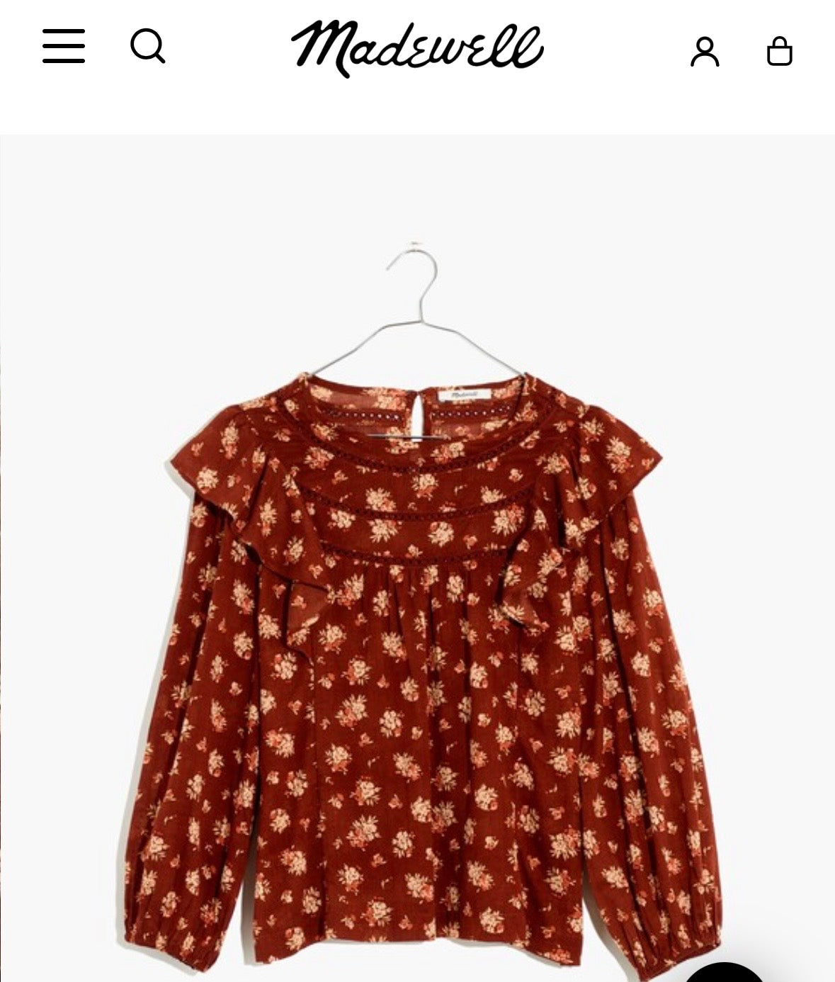 Chemisier fleuri Madewell (Xlarge)
