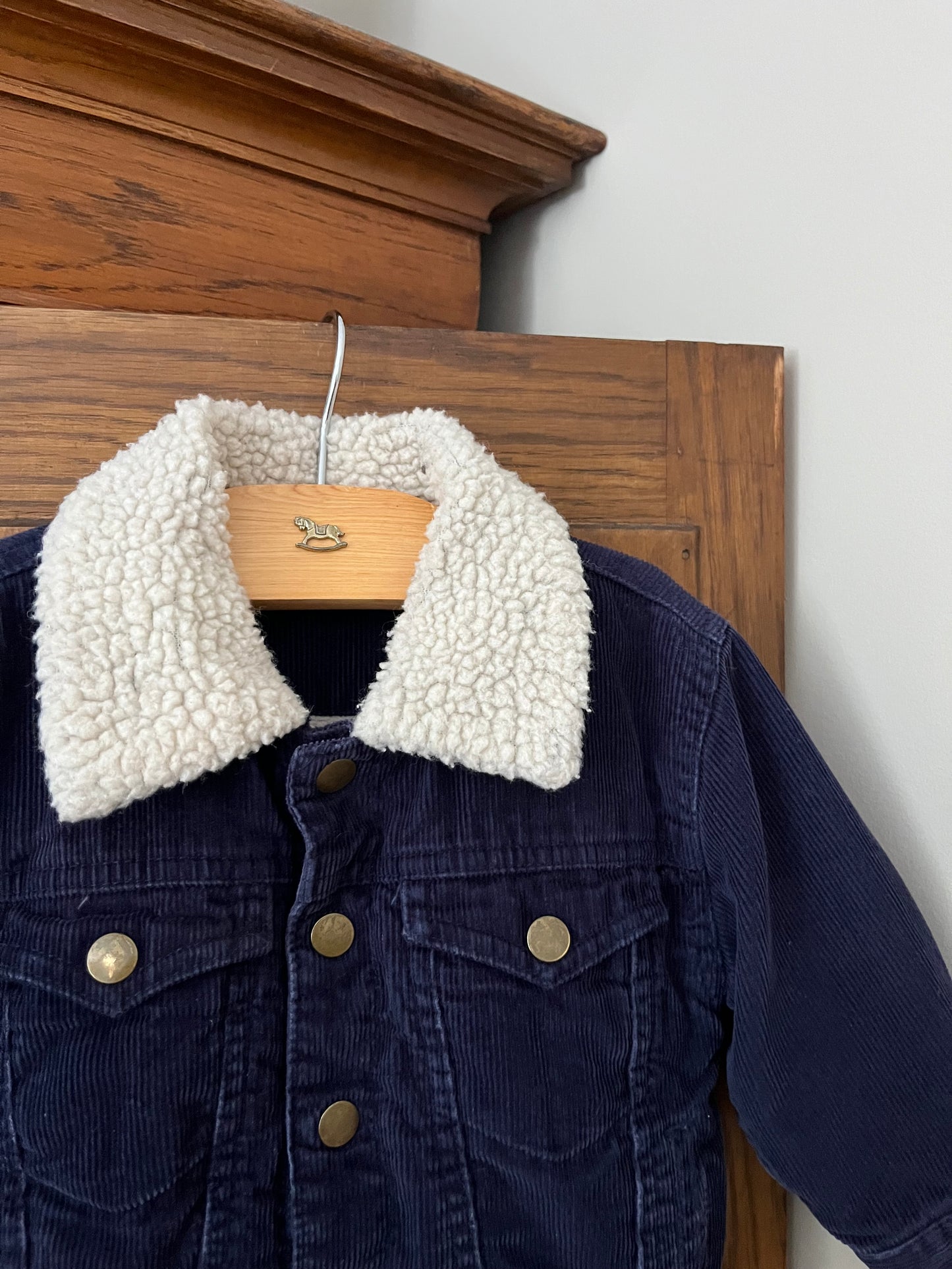 Manteau en corduroy et sherpa (12-18 mois)