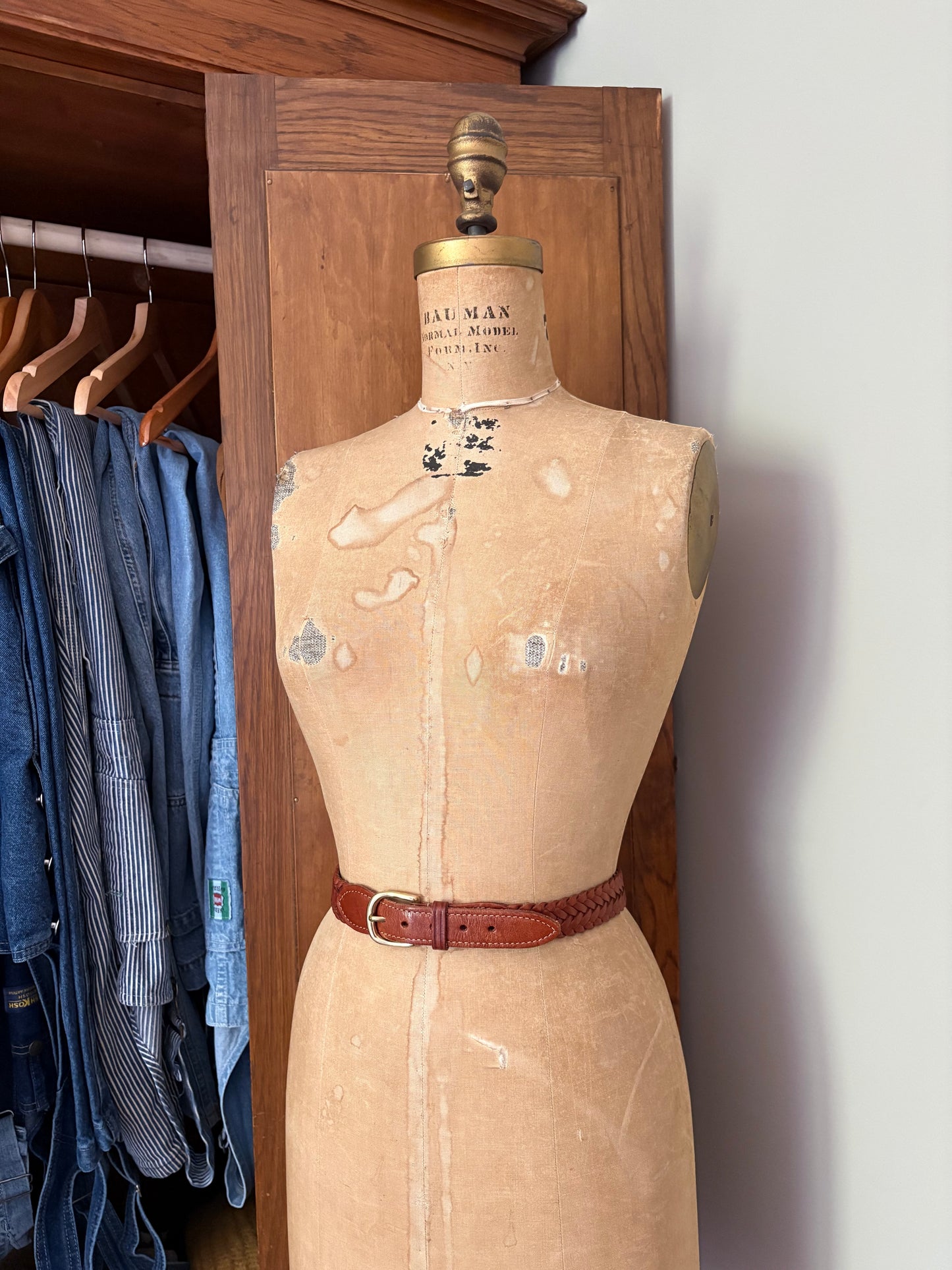 Ceinture en cuir tressé (Médium)
