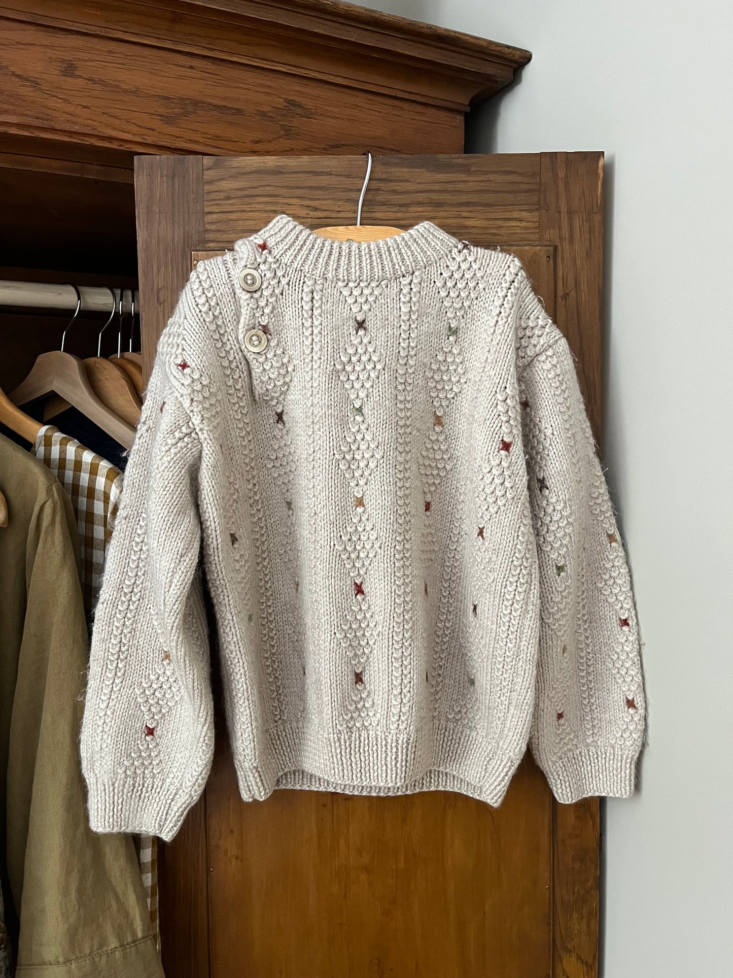 Tricot vintage fait main (4-5 ans)