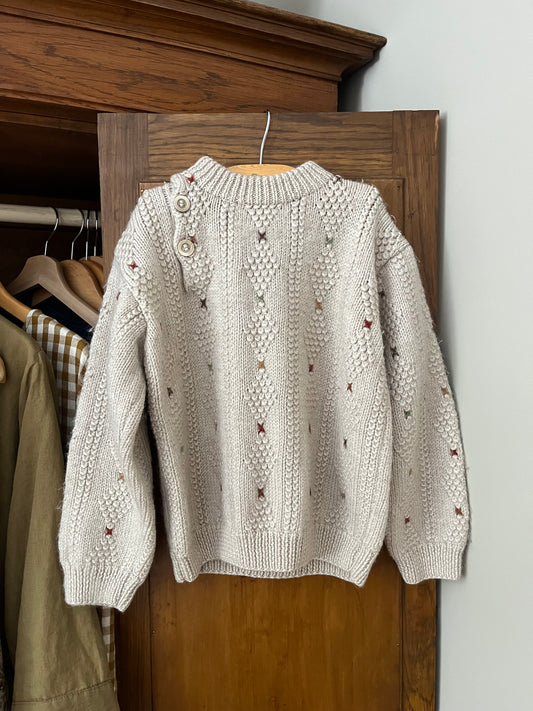 Tricot vintage fait main (4-5 ans)