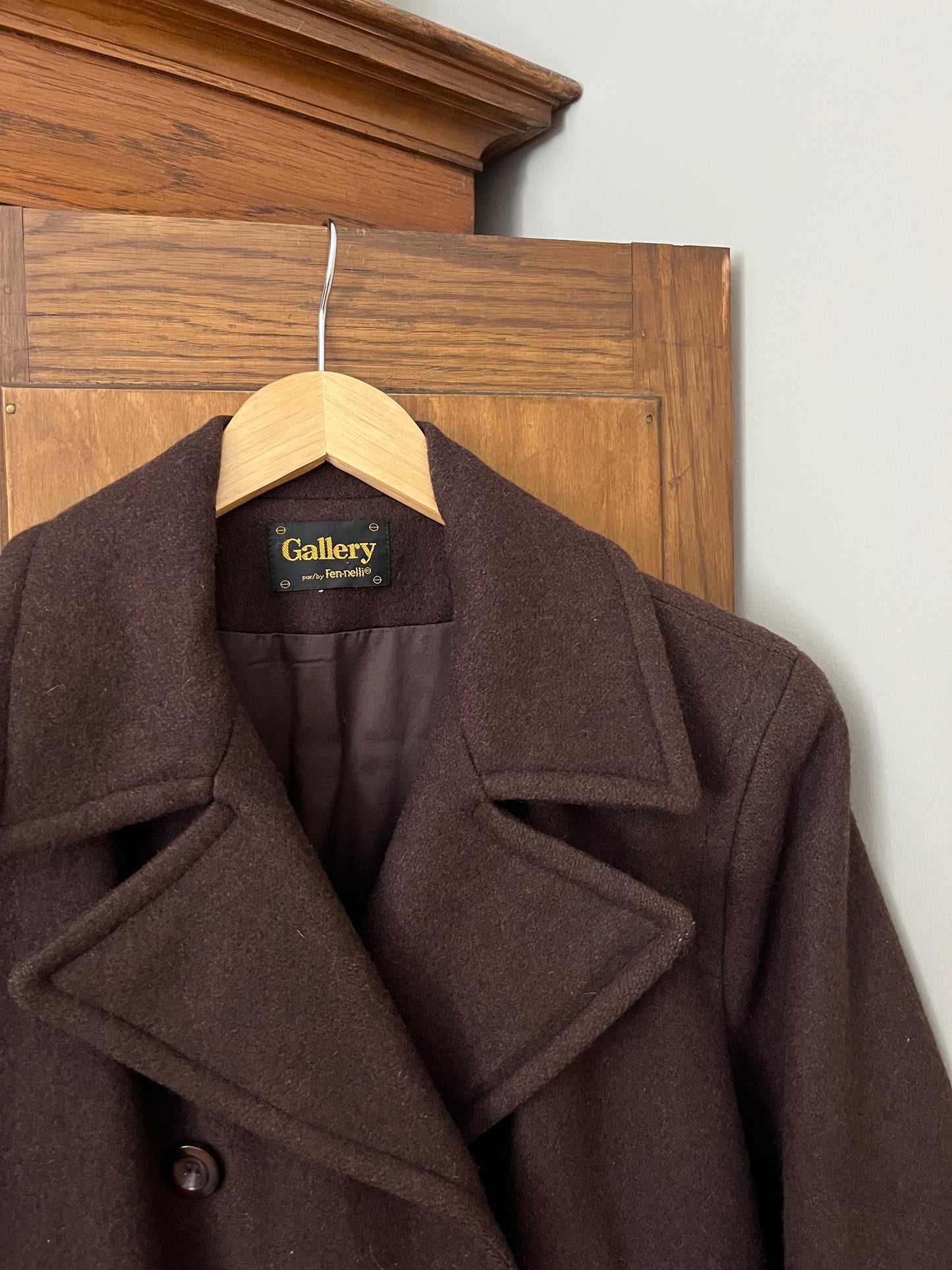 Manteau brun en laine (S/M)