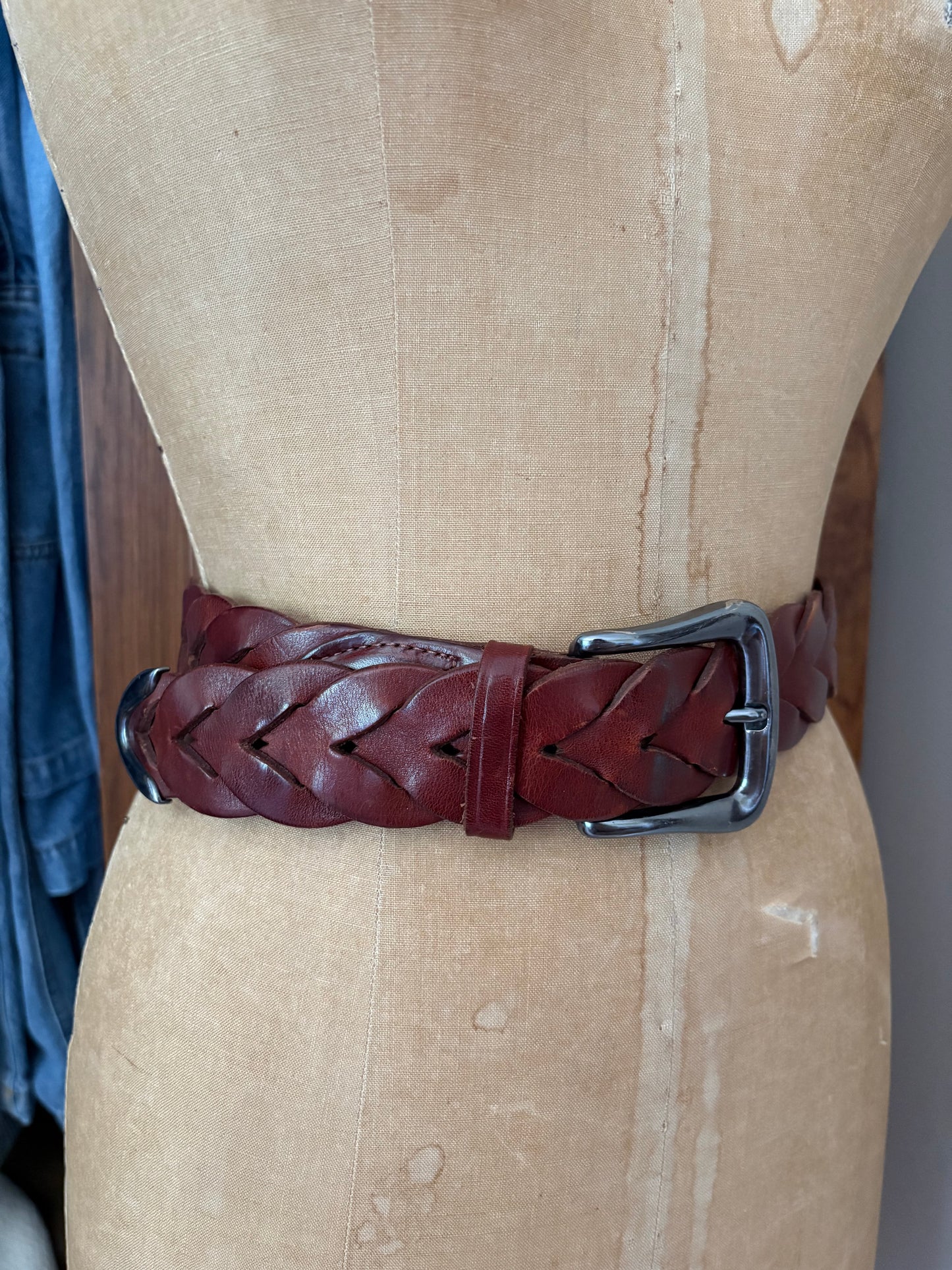 Ceinture en cuir véritable tressée GAP (Xxs/Xs)