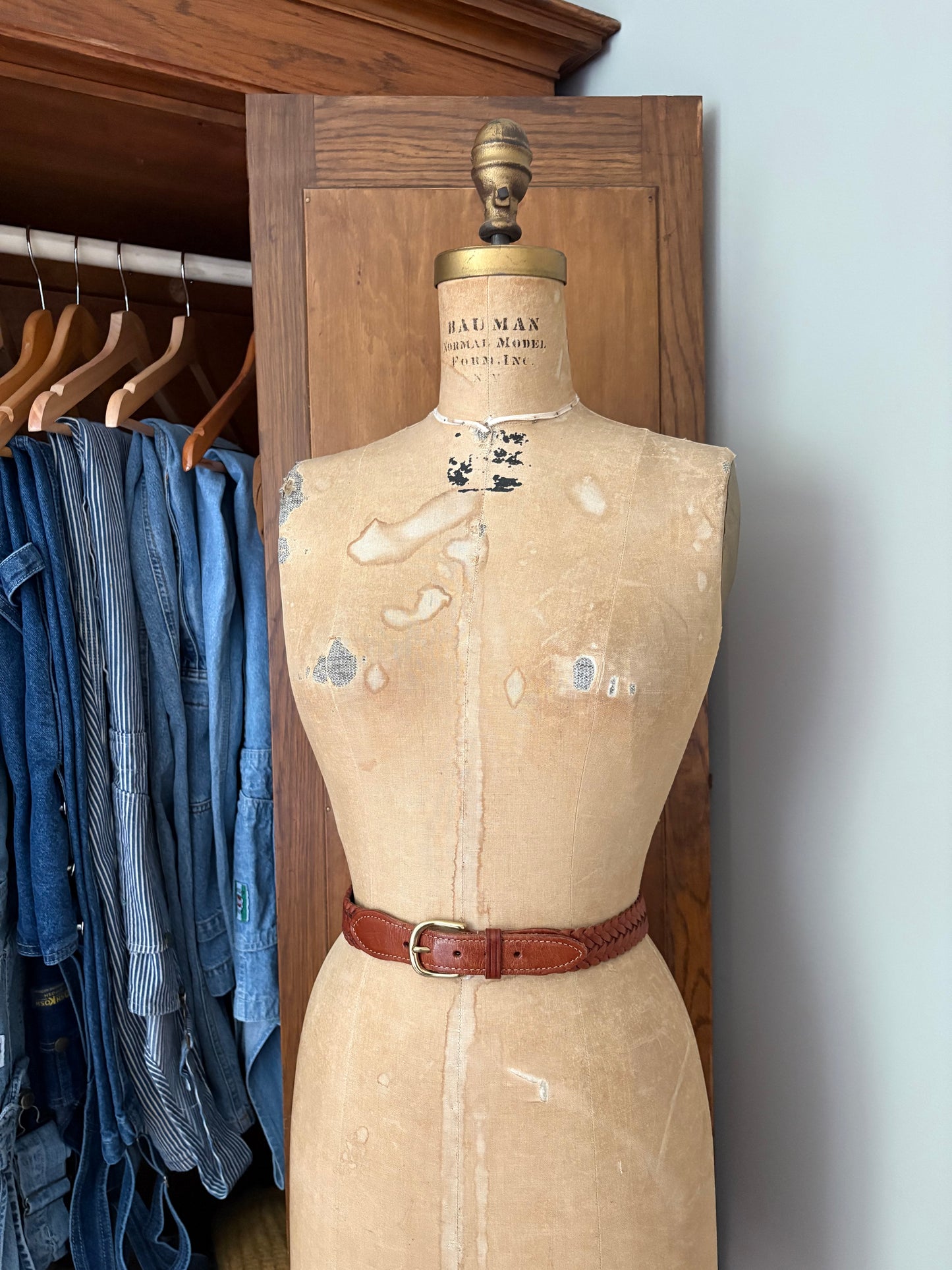 Ceinture en cuir brune (Médium)