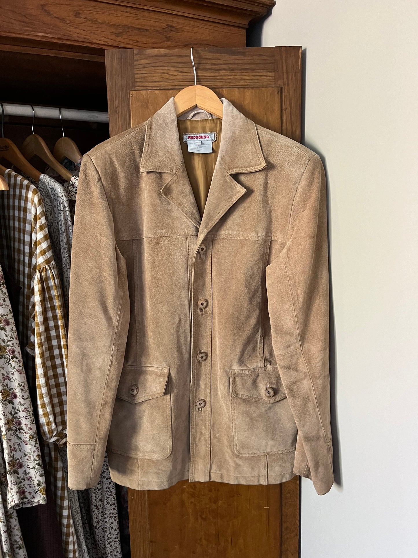 Manteau en suède beige (Médium)