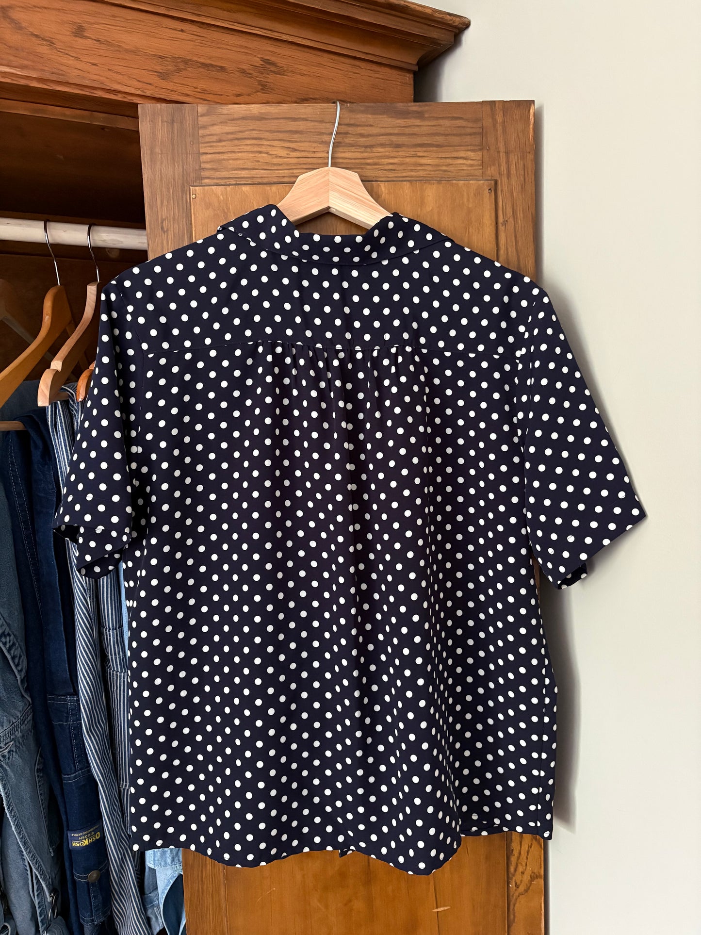 Chemise à pois vintage (Médium)