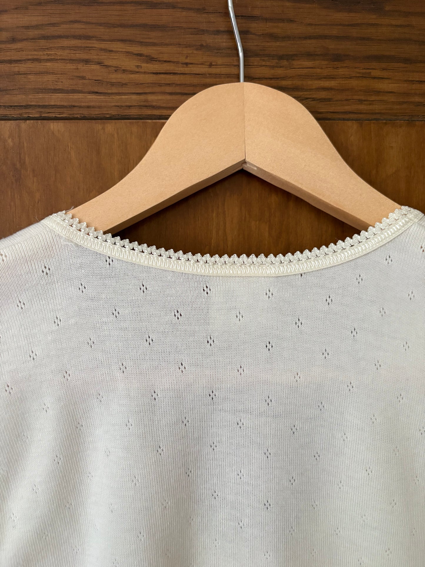 Camisole en pointelle blanche (S/M)