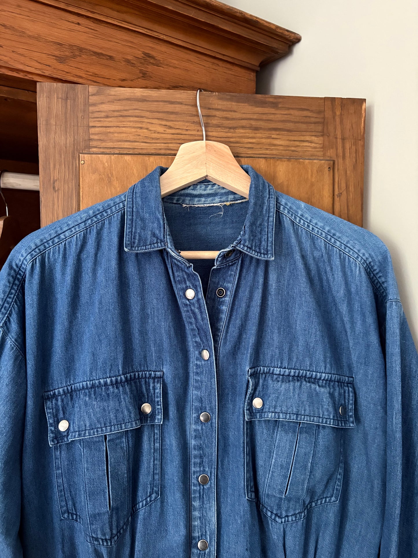 Robe midi en denim vintage (Large)