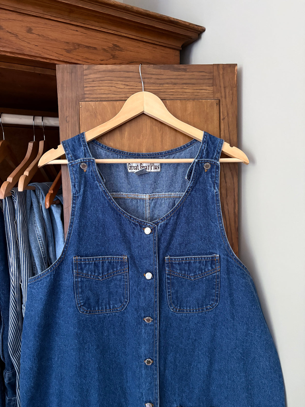Robe salopette vintage en denim (Xxlarge)