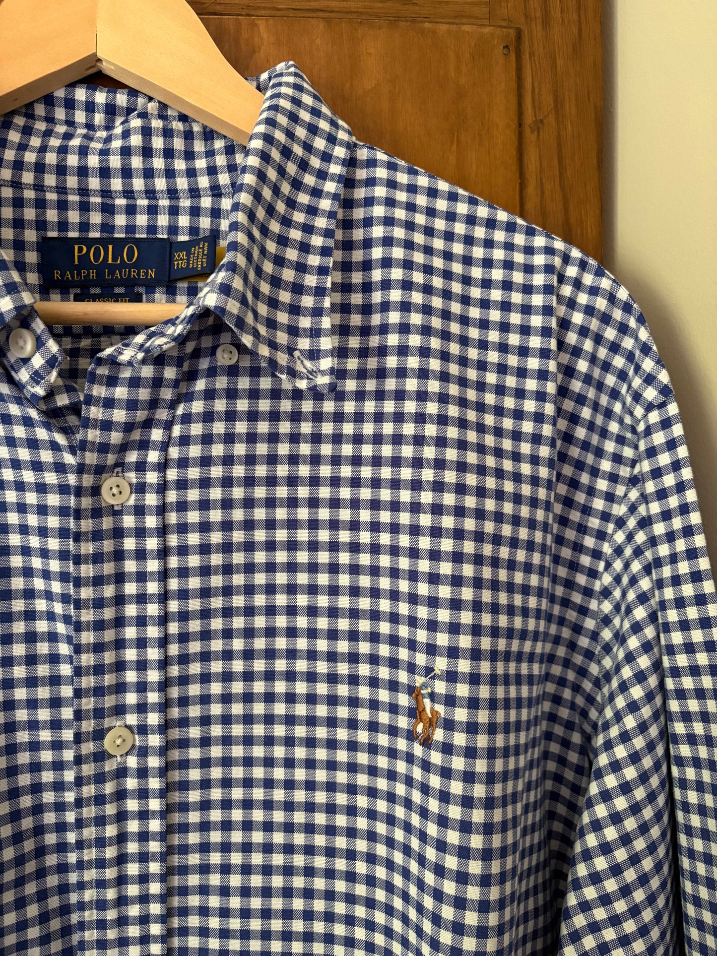 Chemise vichy bleu Ralph Lauren (Xxlarge)