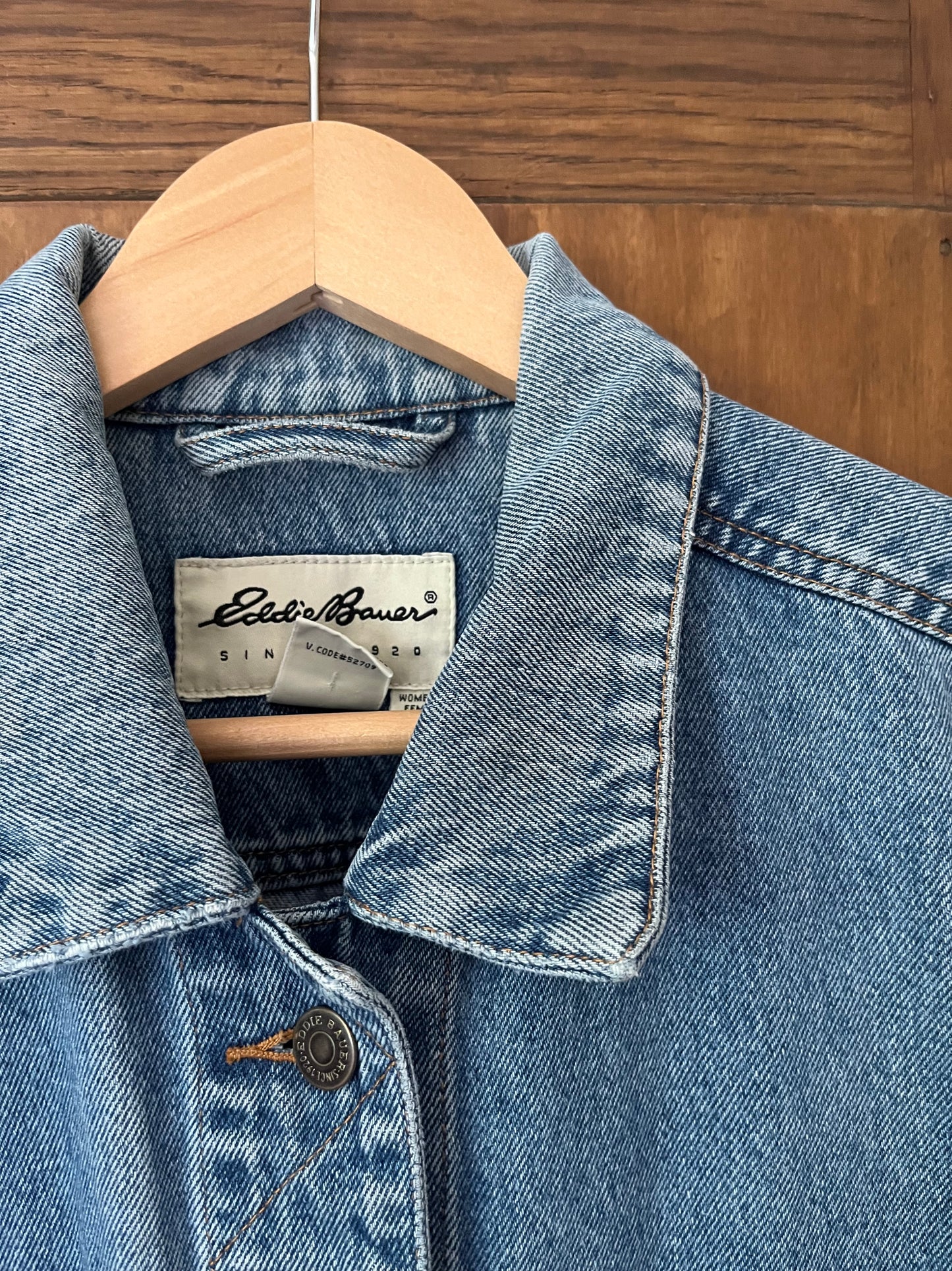 Manteau en denim vintage Eddie Bauer (Médium)