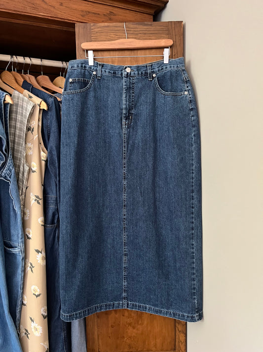 Jupe longue en denim (Large)