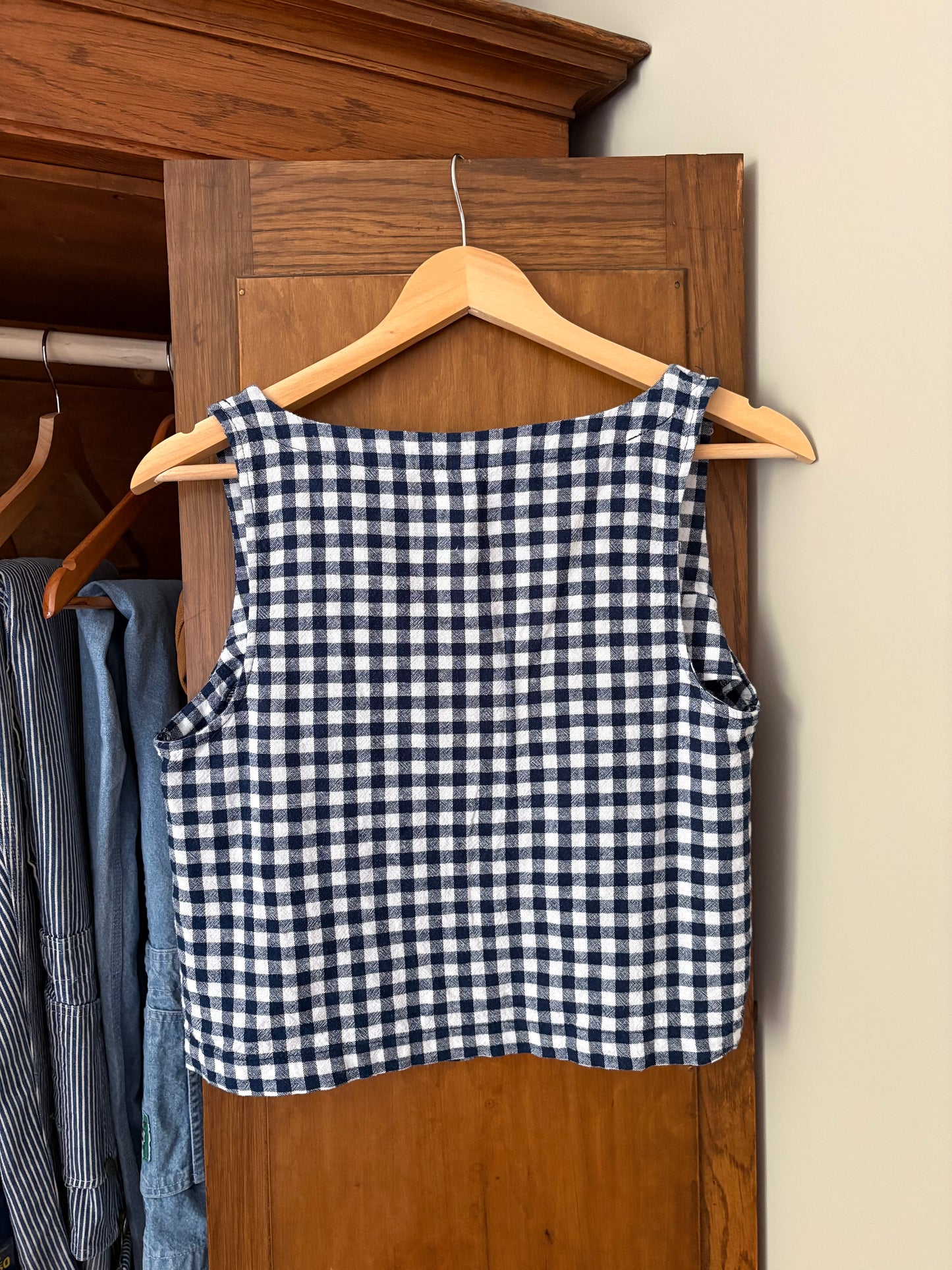 Camisole Vichy marine (Medium)