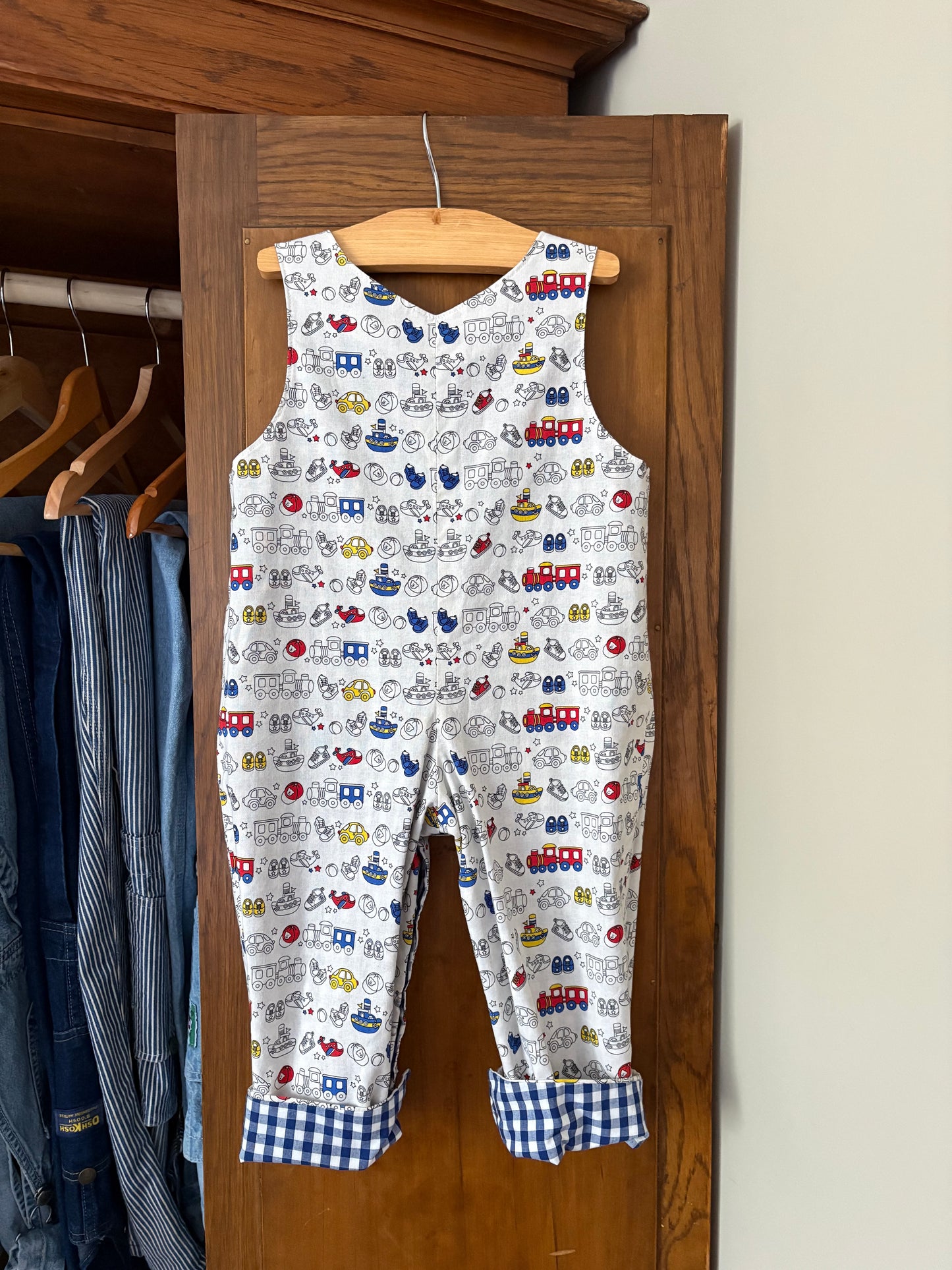 Une pièce vichy bleu *Reversible (2 ans)