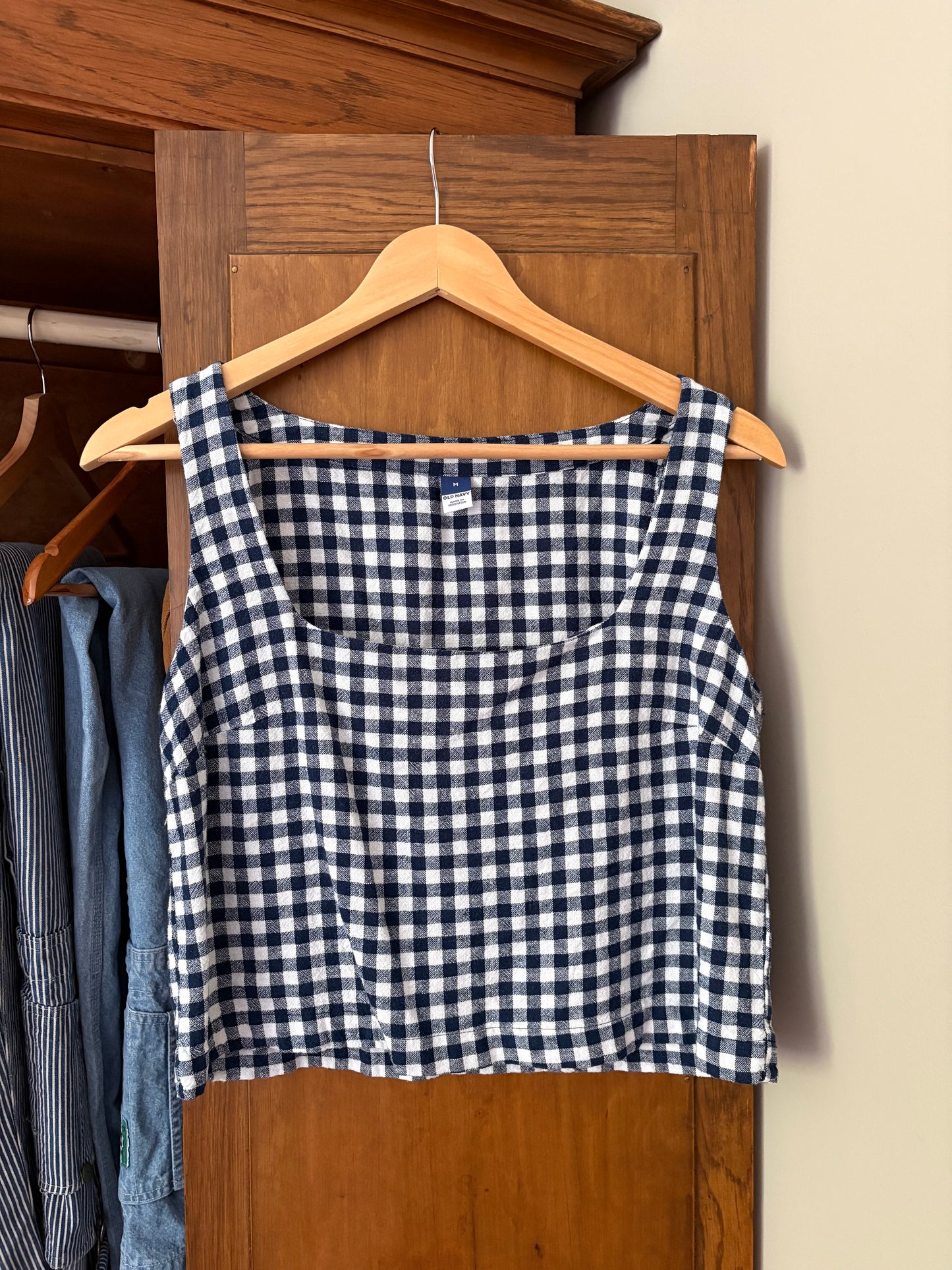 Camisole Vichy marine (Medium)