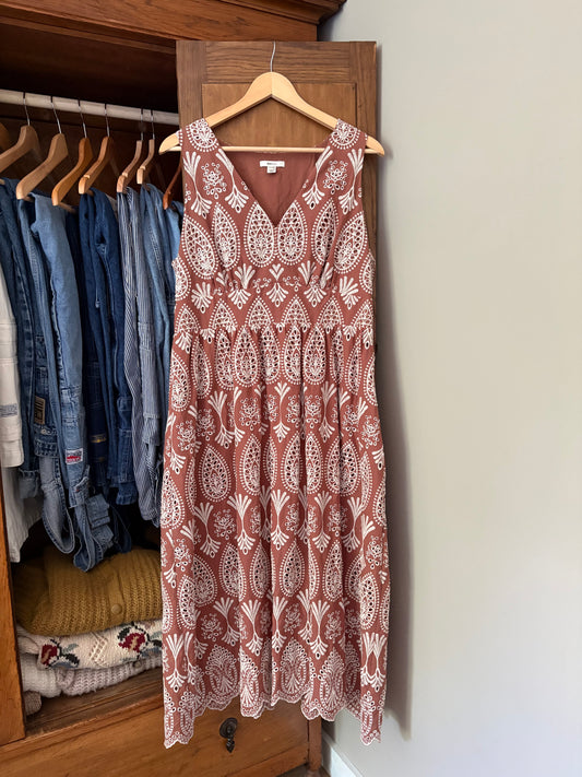 Robe avec broderies anglaise Rw&Co (L/Xl)