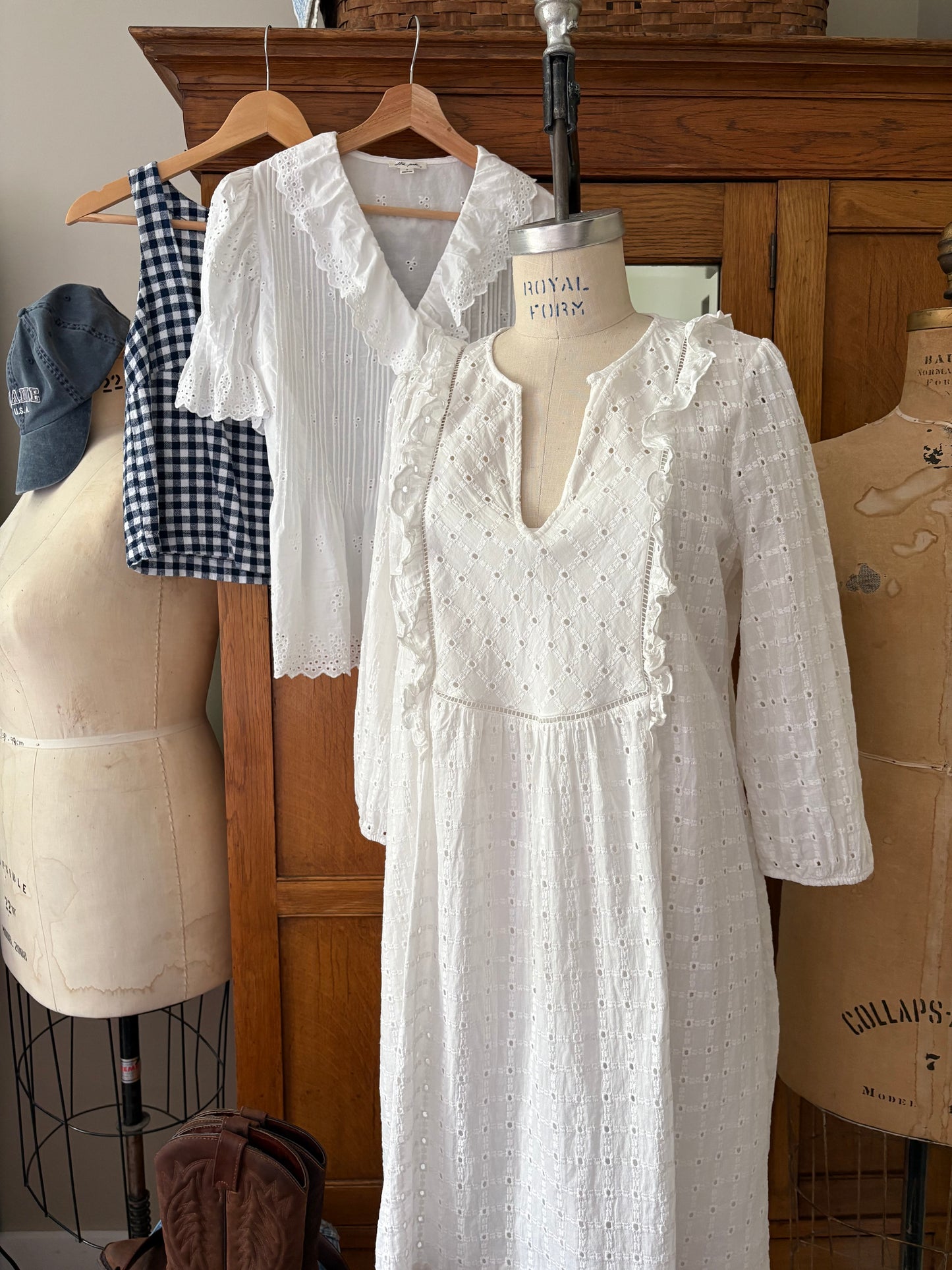 Robe blanche broderie Antropologie (Large)