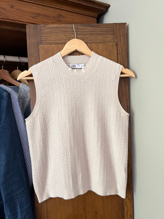 Haut beige col montant (Medium)