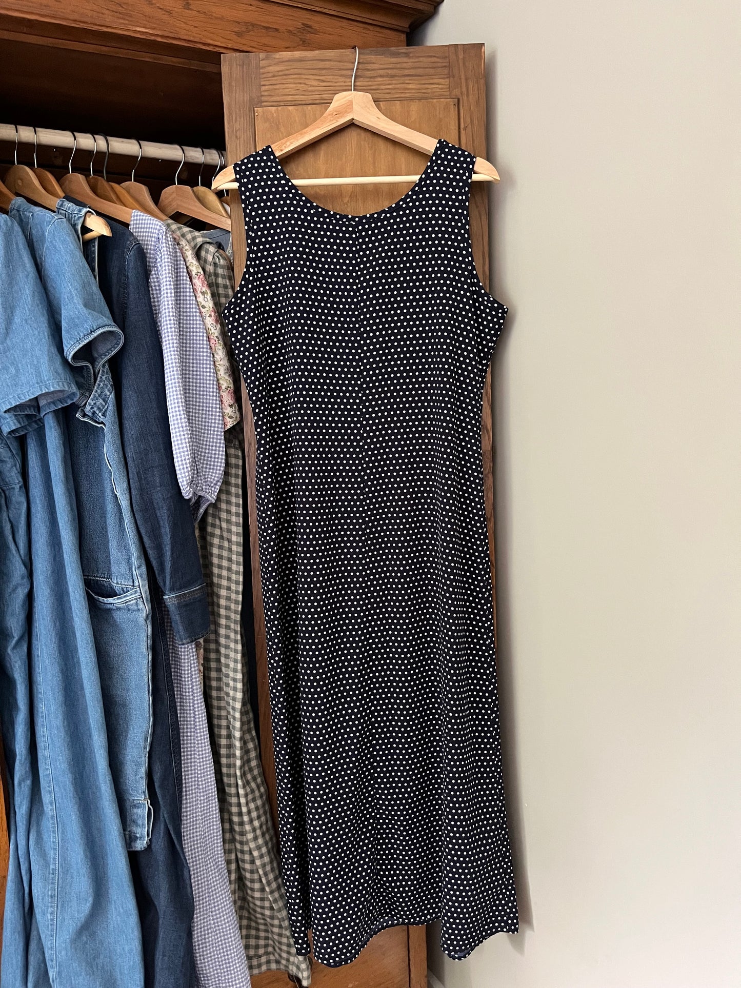 Robe longue motif à pois (Large)