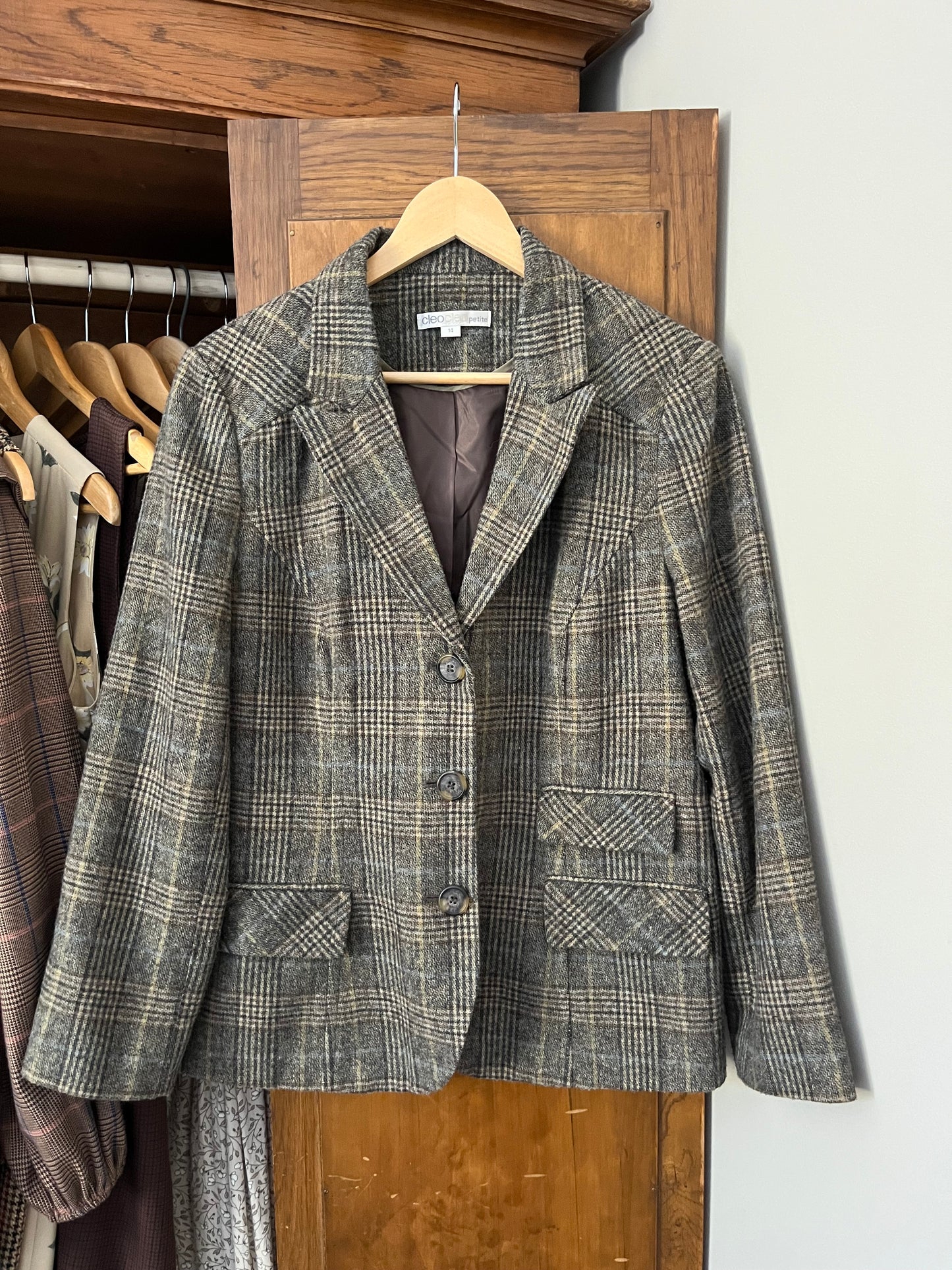 Veston à carreaux (M/L)
