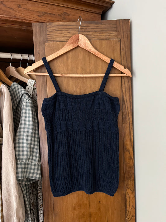 Camisole en maille marine (XS/Small)