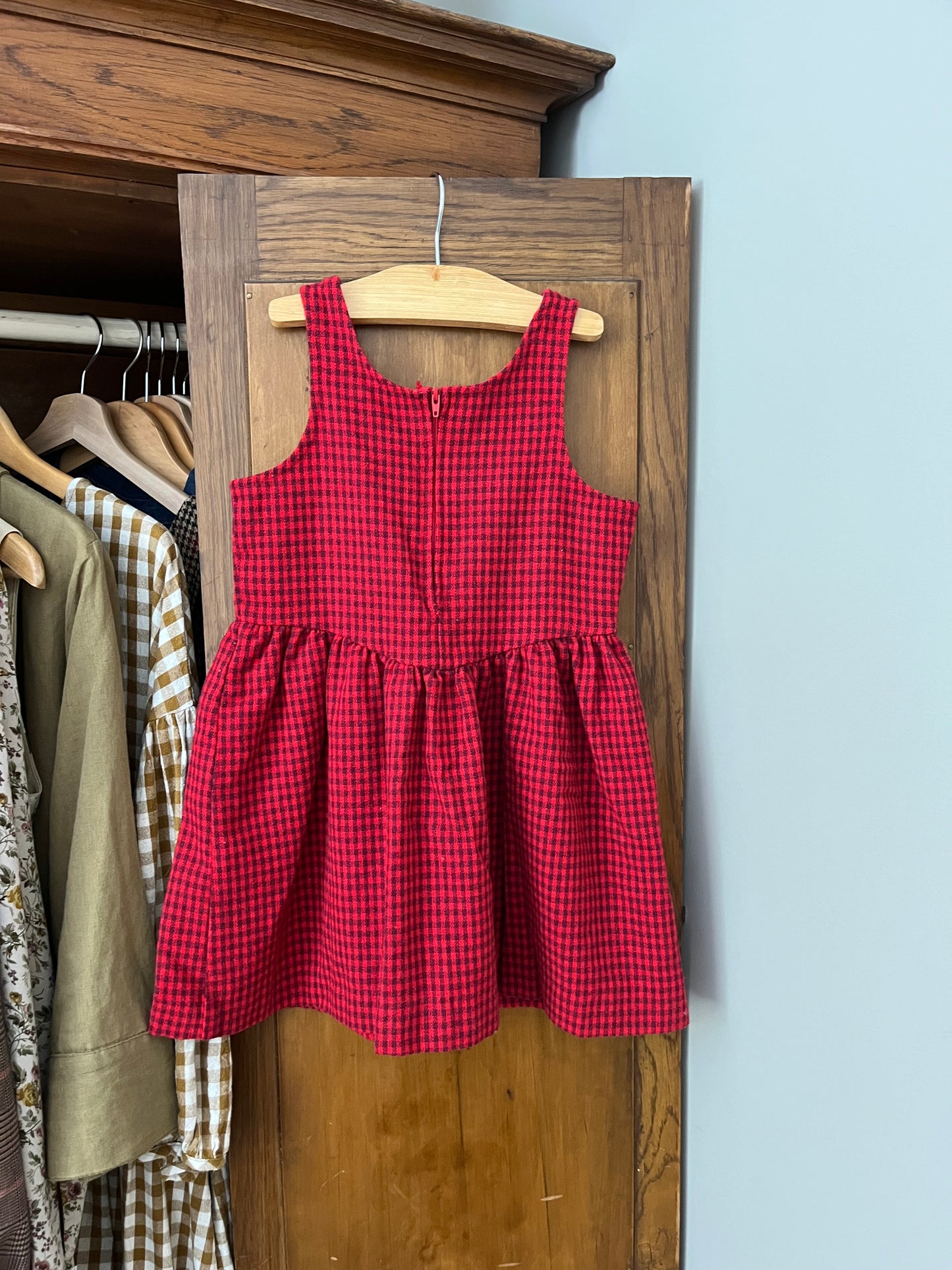 Robe vintage vichy rouge (4 ans)