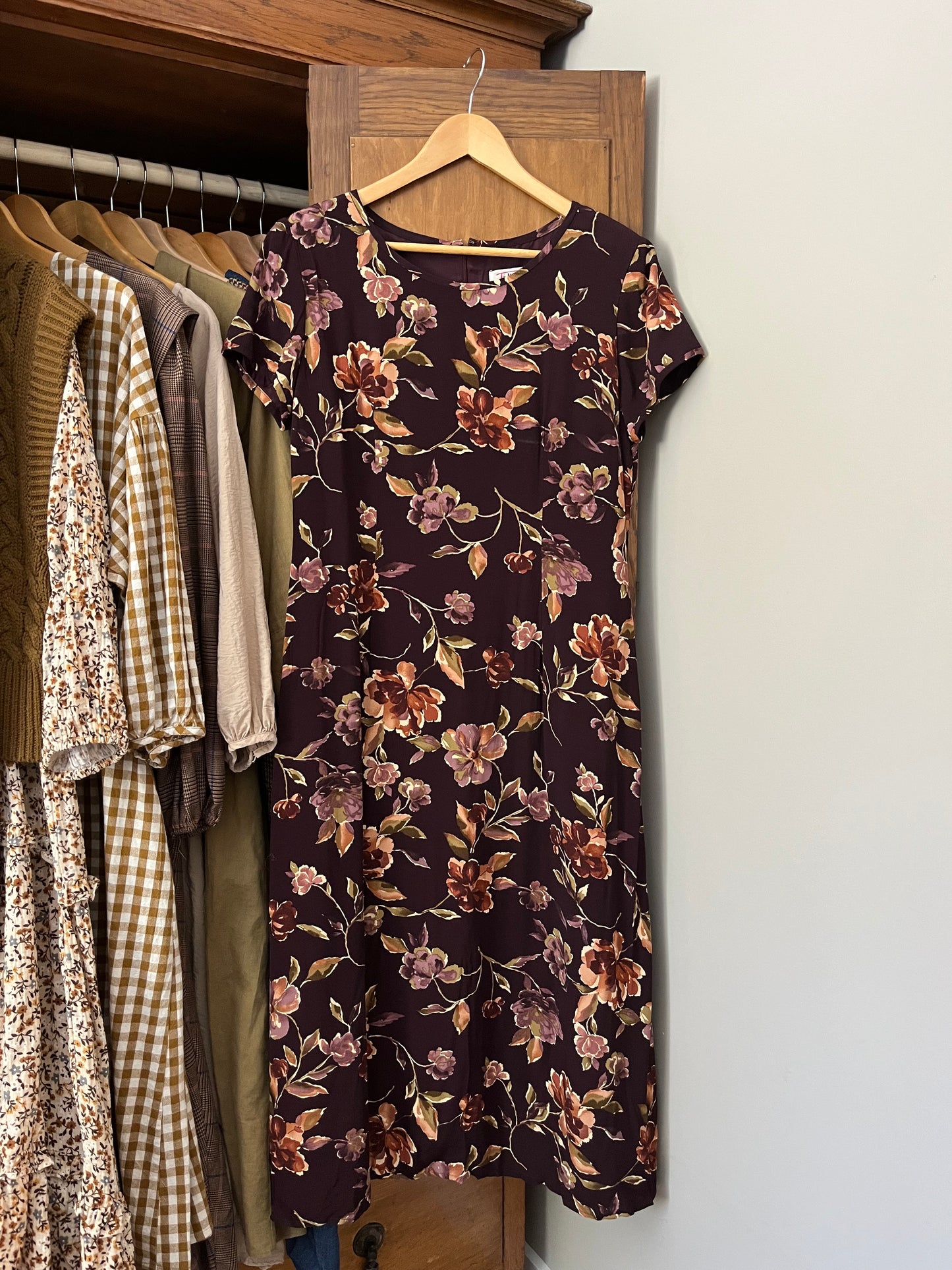 Robe midi fleurie vintage (S/M)