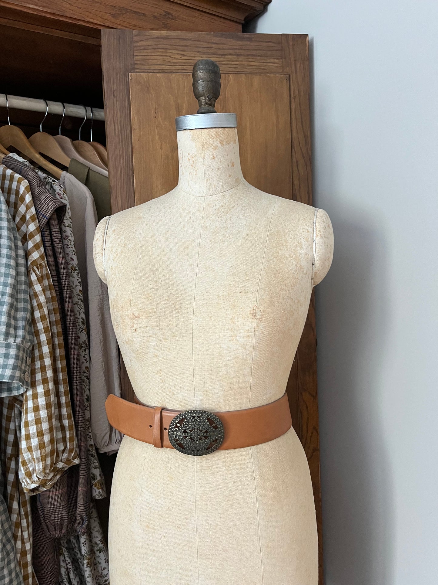 Ceinture en cuir caramel (Small)