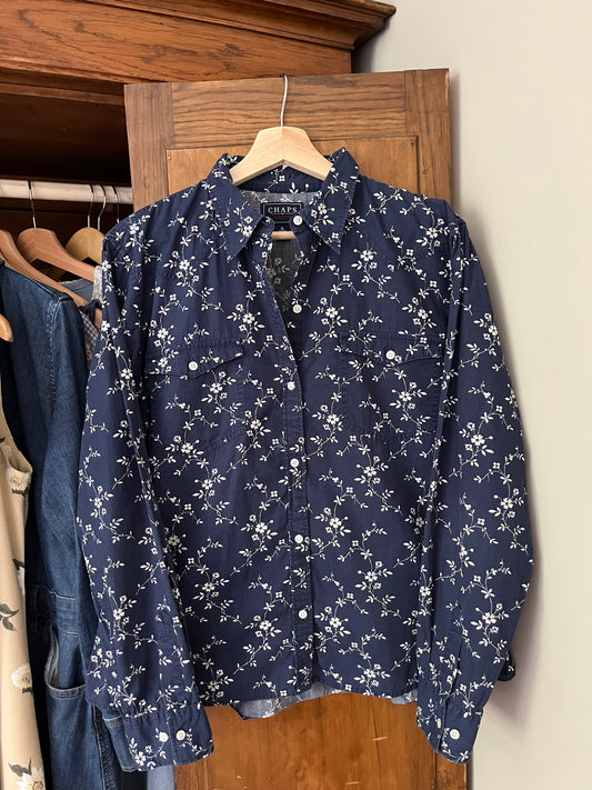 Chemise fleurie marine (L/XL)