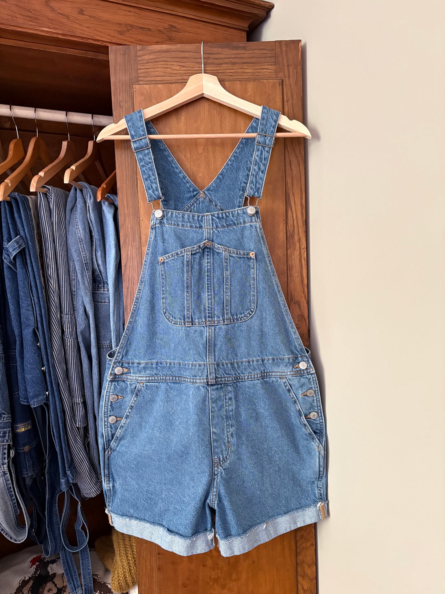 Salopette short en denim (Large)