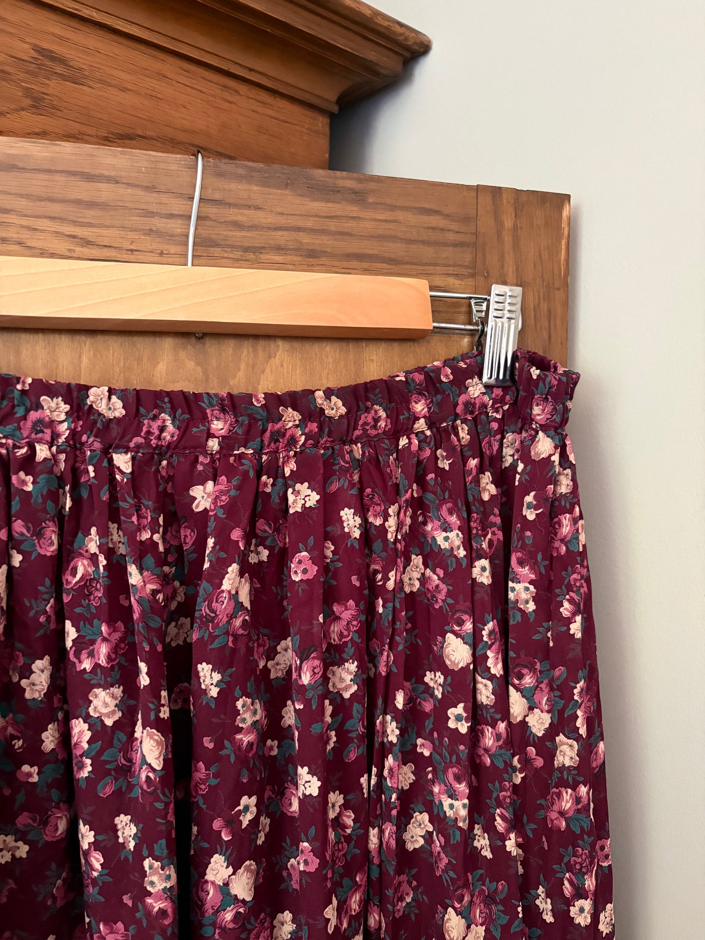 Jupe fleurie vintage (L/Xl)