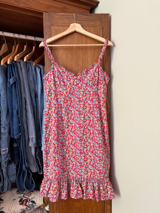 Robe fleurie rouge Ralph Lauren (S/M)