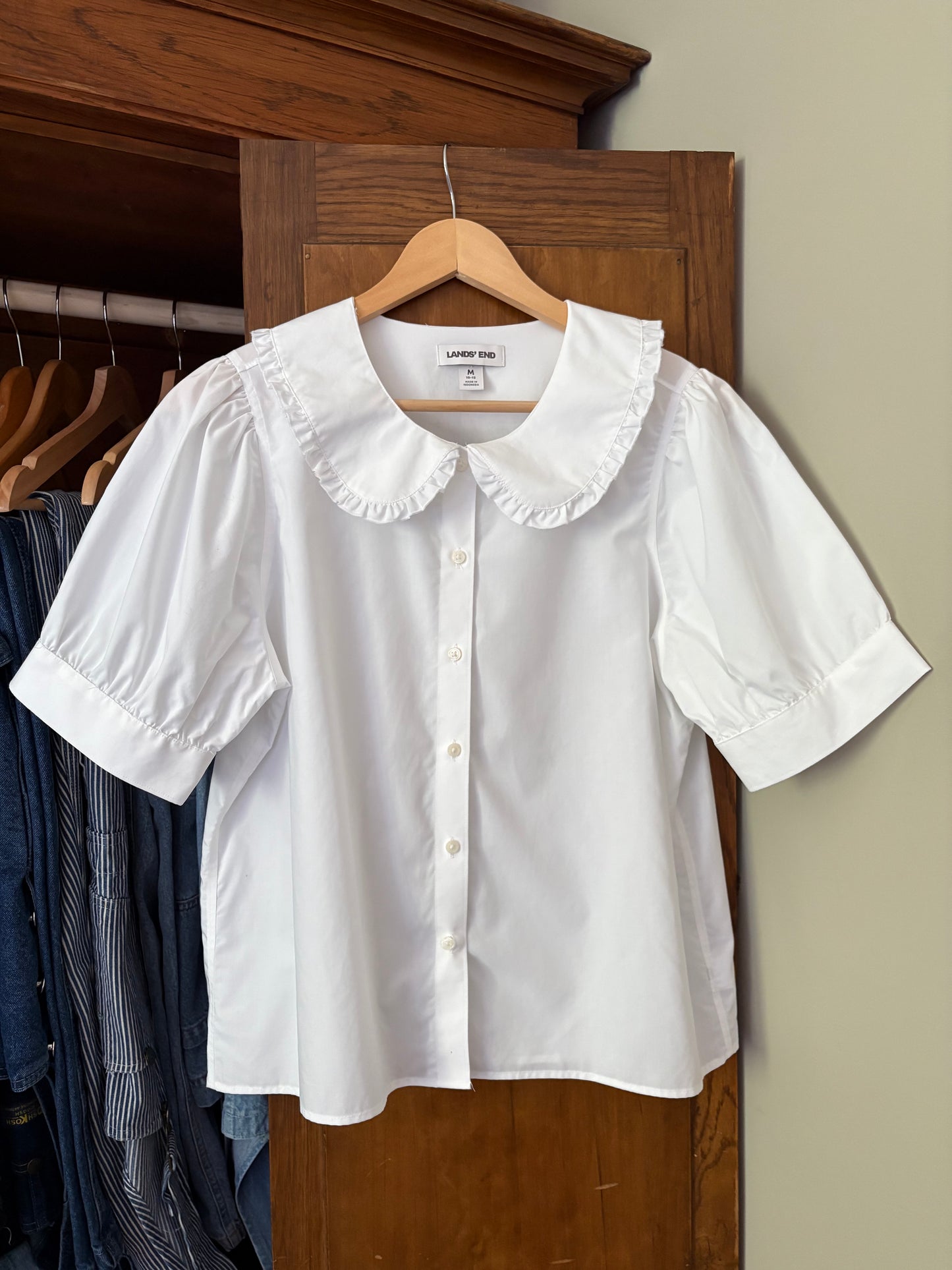 Blouse col claudine Lands’ End (M/L)