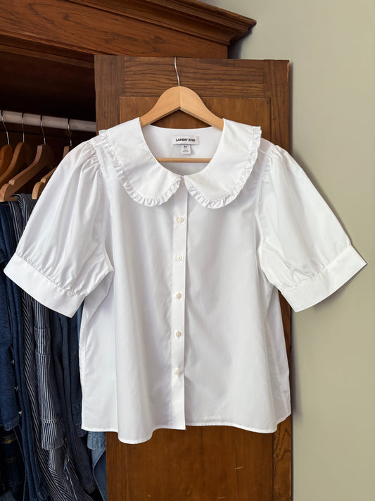Blouse col claudine Lands’ End (M/L)