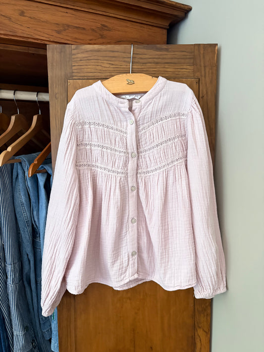 Blouse rose pâle Mango (8 ans)