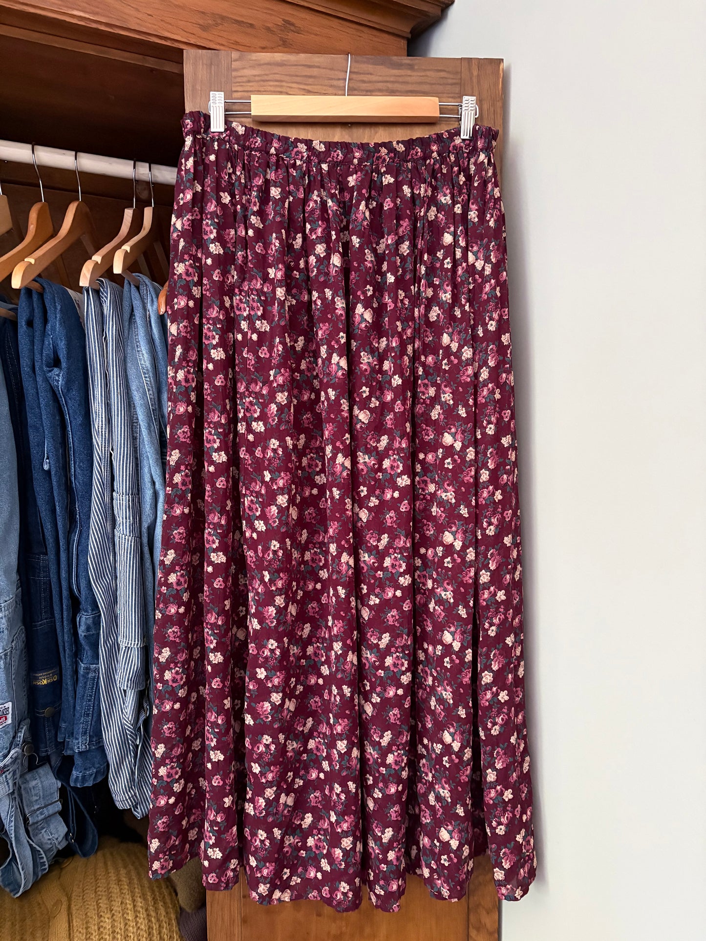 Jupe fleurie vintage (L/Xl)