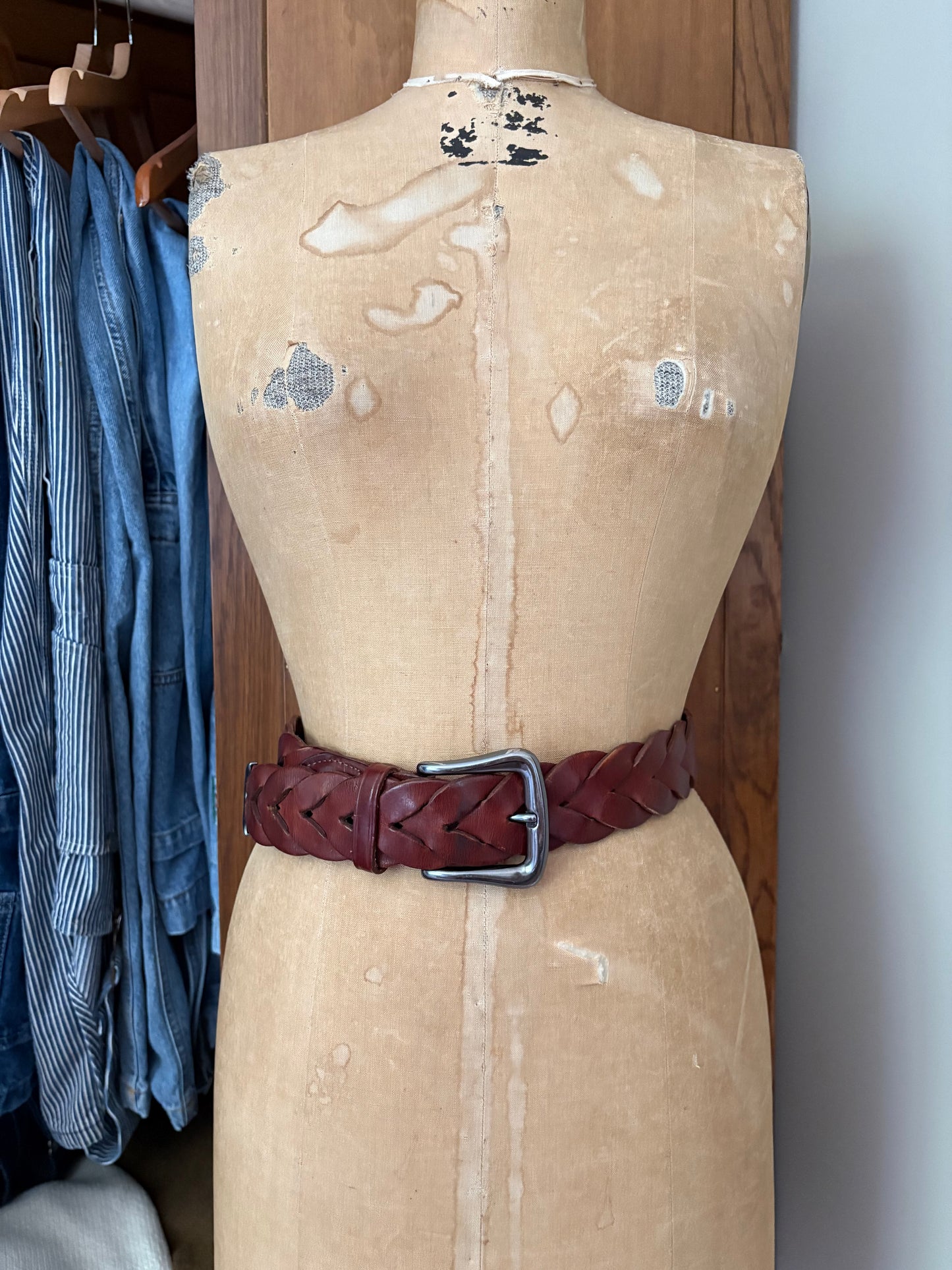 Ceinture en cuir véritable tressée GAP (Xxs/Xs)