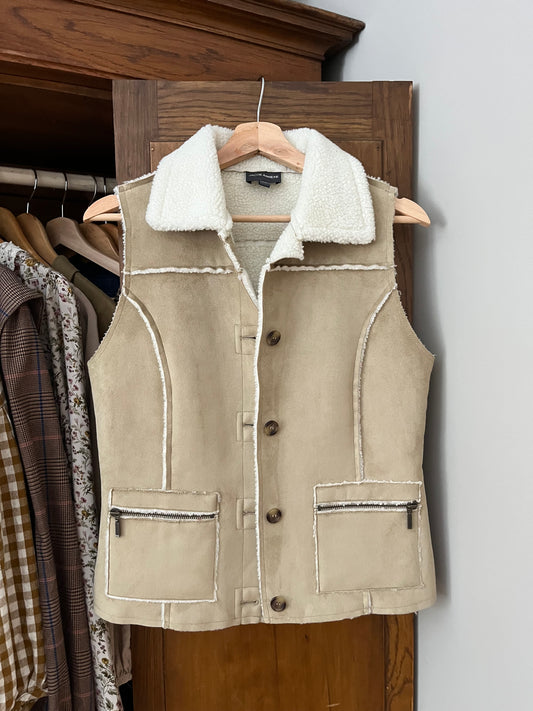 Veste sans manches en suède (Small)